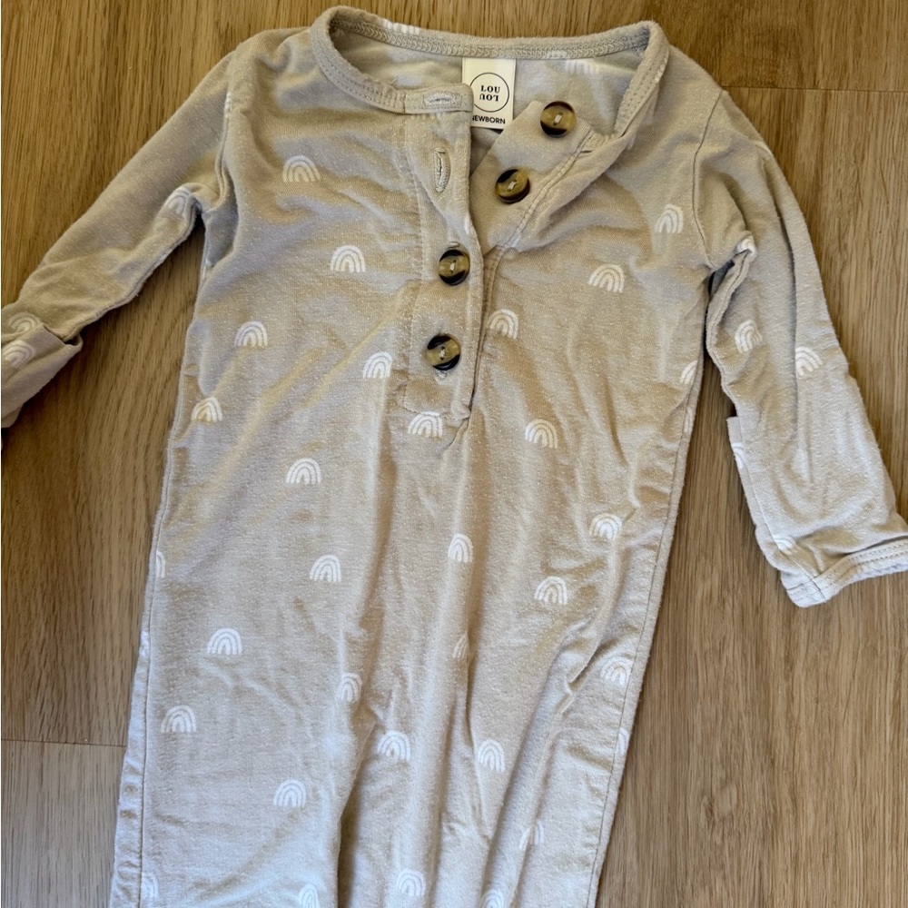 Lou Lou & Company Tan One Piece with White Accents